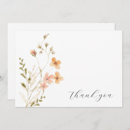 Boho Floral Wedding Danke-Card Dankeskarte