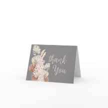 Boho Floral Wedding Danke-Card