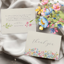 Boho Floral Wedding Danke-Card Dankeskarte