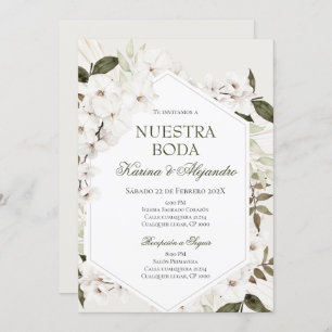 Boho Floral Wedding Einladung