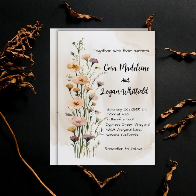 Boho Floral Wedding Einladung (Von Creator hochgeladen)