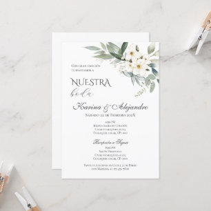 Boho Floral Wedding Einladung