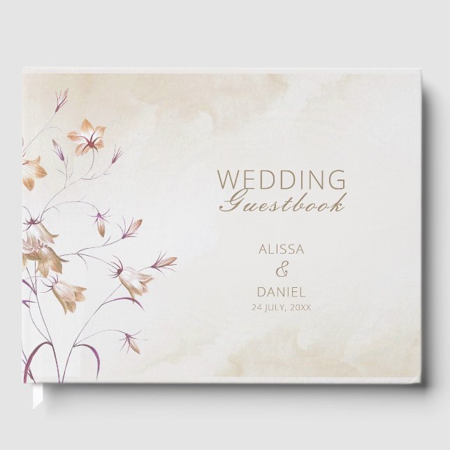 Boho Floral Wedding Guest Book Gästebuch (Vorderseite)