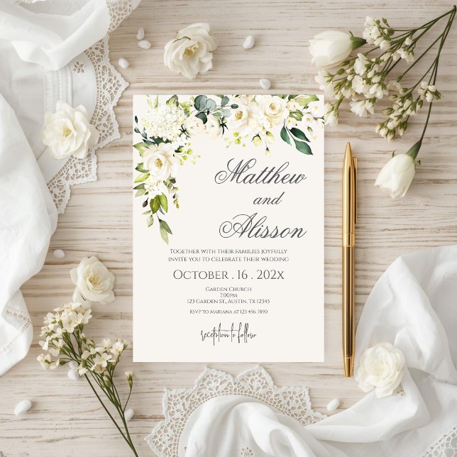 Boho Floral Wedding Invitation Einladung (Von Creator hochgeladen)
