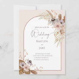 Boho Floral Wedding Invitation Einladung