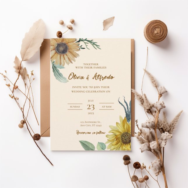 Boho Floral Wedding Invite Einladung (Von Creator hochgeladen)