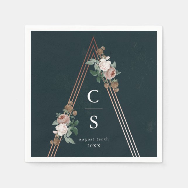 Boho Floral Wedding Serviette (Vorderseite)