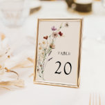 Boho Floral Wedding Tischnummer<br><div class="desc">Diese stilvolle und elegante Hochzeitstischkarte besticht durch herrliche,  handbemalte Wildblumen in Aquarelltönen,  die als hübsches Bouquet für den Frühling,  den Sommer oder Hochzeiten im Herbst eingerichtet sind. Finden Sie passende Artikel in der Boho Wildblume Wedding Collection.</div>
