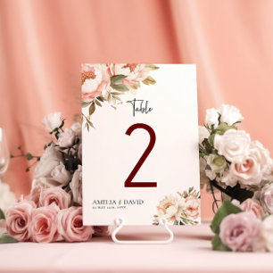 Boho Floral Wedding Tischnummern