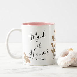 Boho Floral Wedding Zweifarbige Tasse
