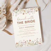 Boho Floral Wildblume Bridal Brunch