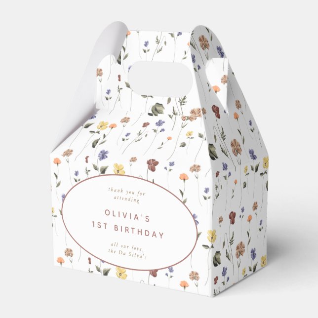 Boho Floral Wildblume | Geschenkschachtel (Vorderseite)