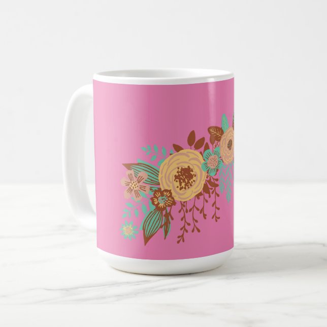Boho Floral Women Kaffeetasse (Vorderseite Links)