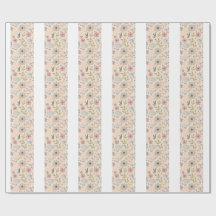 Boho Floral Wrapping Paper Pattern-Cute Aesthetic