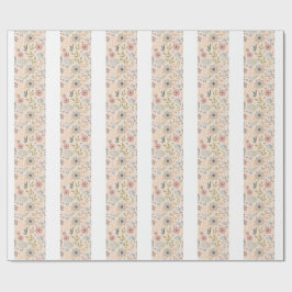 Boho Floral Wrapping Paper Pattern-Cute Aesthetic Geschenkpapier