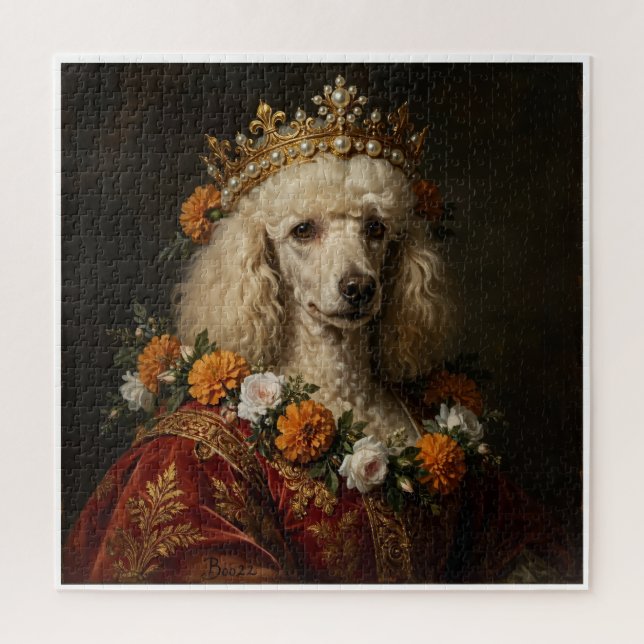 Boho-Florales-Pudel-Puzzle Puzzle (Vertikal)