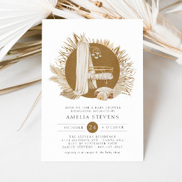 Boho Florals Baby Shower Einladung
