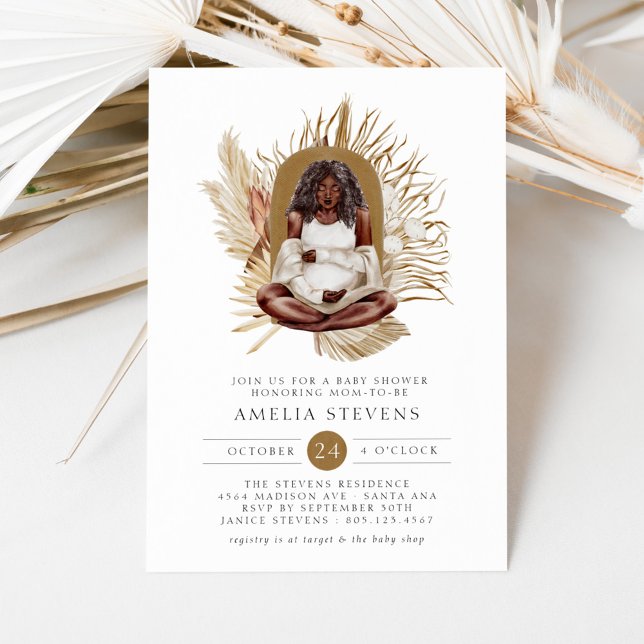 Boho Florals Baby Shower Einladung (Von Creator hochgeladen)