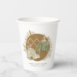 Boho Florals Baby Shower Pappbecher