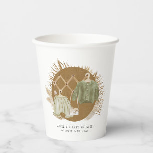 Boho Florals Baby Shower Pappbecher