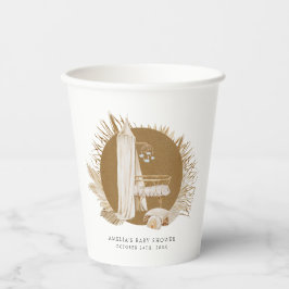 Boho Florals Baby Shower Pappbecher