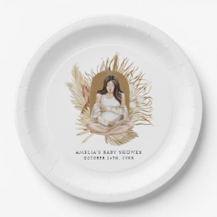 Boho Florals Baby Shower Pappteller