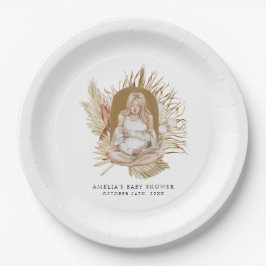 Boho Florals Baby Shower Pappteller