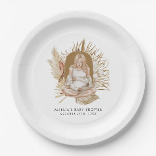 Boho Florals Baby Shower Pappteller