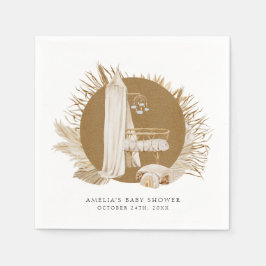 Boho Florals Baby Shower Serviette