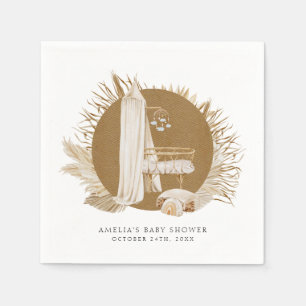 Boho Florals Baby Shower Serviette