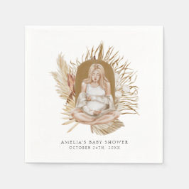 Boho Florals Baby Shower Serviette