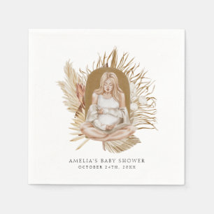 Boho Florals Baby Shower Serviette