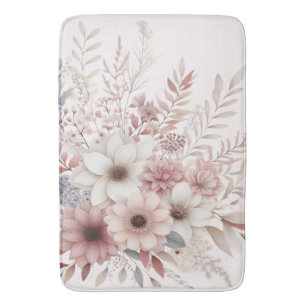 Boho Florals mit Rosa Badematte