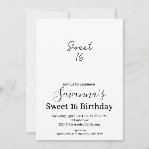 Boho Florals Personalisiert Sweet 16 Geburtstag Einladung