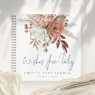 Boho Florals wünscht sich Baby Showroom Gästebuch Notizbuch