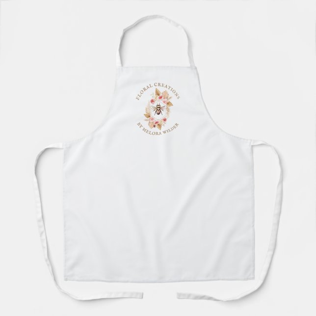 Boho Florist Pink Floral Schürze (Vorderseite)