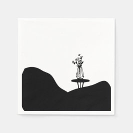 Boho Flower pot on table Serviette