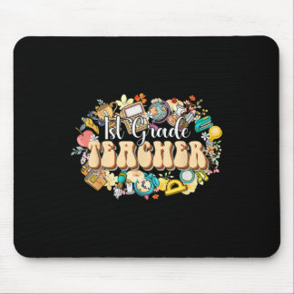 Boho Flowers 1st Grade Teacher Appreciation Back T Mousepad