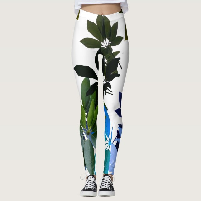 Boho Foliage Art Leggings (Vorderseite)