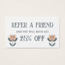 Boho Folk Art Blume Referenzkarte