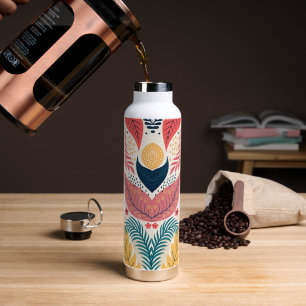 Boho Folk Art Wasserflasche Trinkflasche