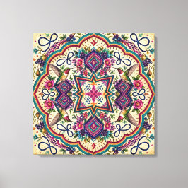 Boho-Folk-Wandkunst Leinwanddruck