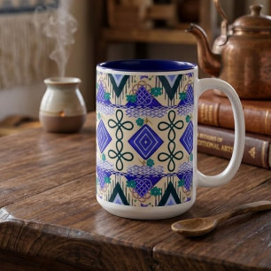 Boho-Folkart Zweifarbige Tasse
