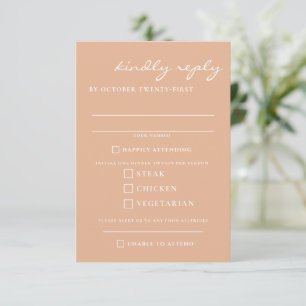 Boho Food Choices RSVP Karte