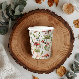 Boho Forest Woodland Animals Fall Baby Dusche Pappbecher