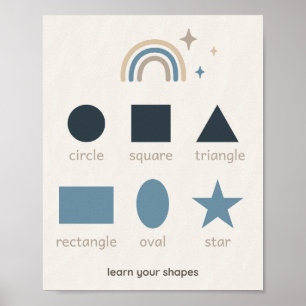 Boho-Formen Druck Kinderzimmer-Wandkunst für Kinde Poster