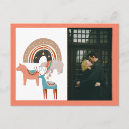 Boho Foto Holiday Season Postcard Postkarte