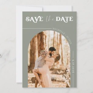 Boho Foto Modern Save the Date Einladung