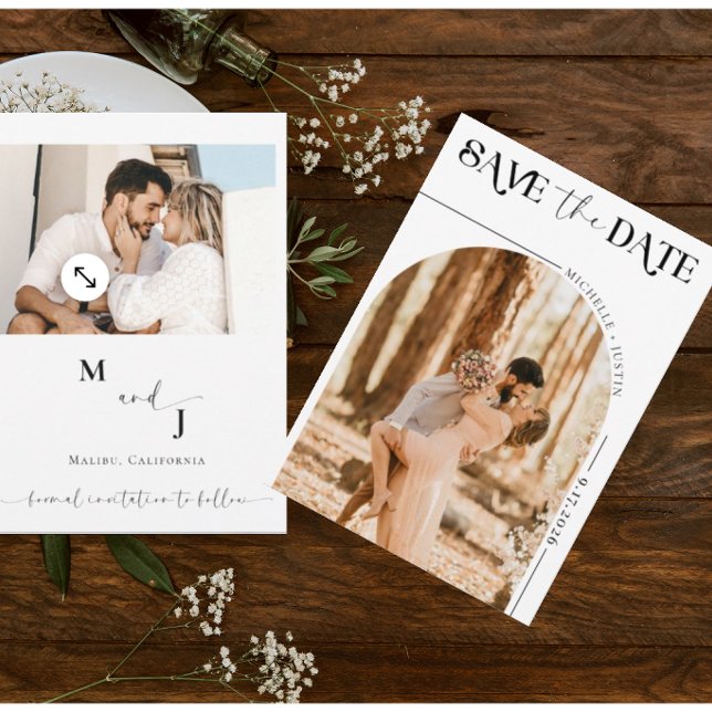 Boho Foto | Modern Save the Date Einladung (Von Creator hochgeladen)