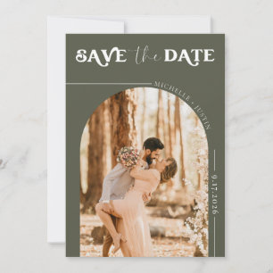 Boho Foto   Modern Save the Date Einladung